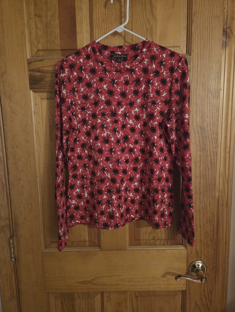 Brooks Brothers Poppy Print  Long-Sleeve Women's Top